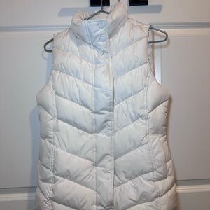 GAP Off-White Quilted Puffer Vest